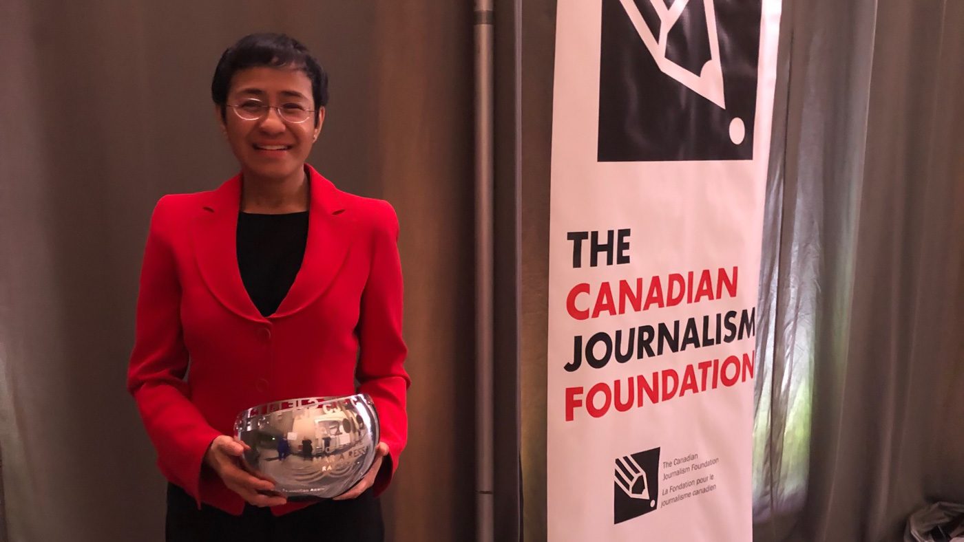 Ressa on Canadian Journalism Tribute: ‘Our only weapon is to shine the light’