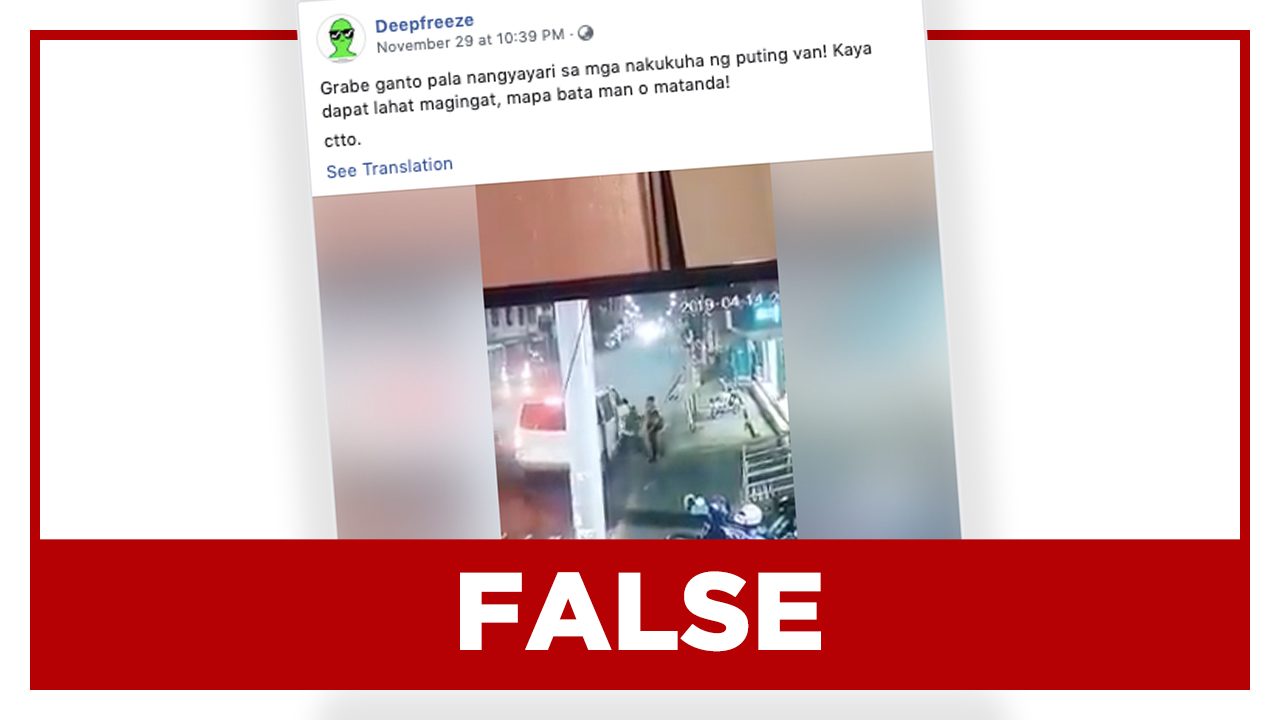 FALSE: Video of white van ‘abducting’ student