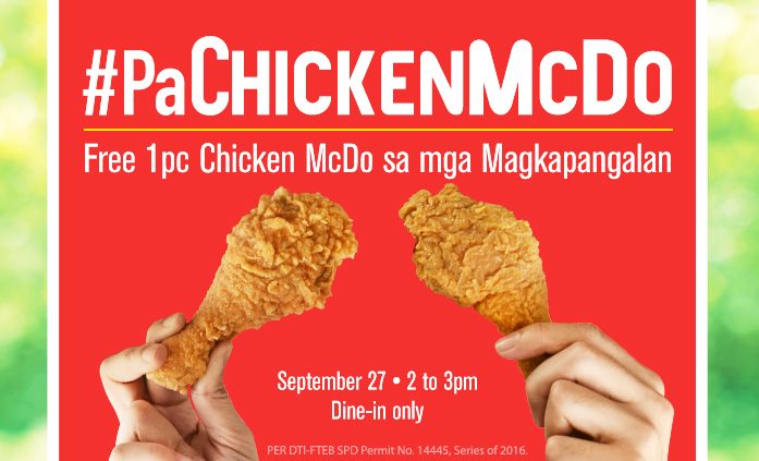 Share a name with someone? McDonald’s will give you both free Chicken McDo