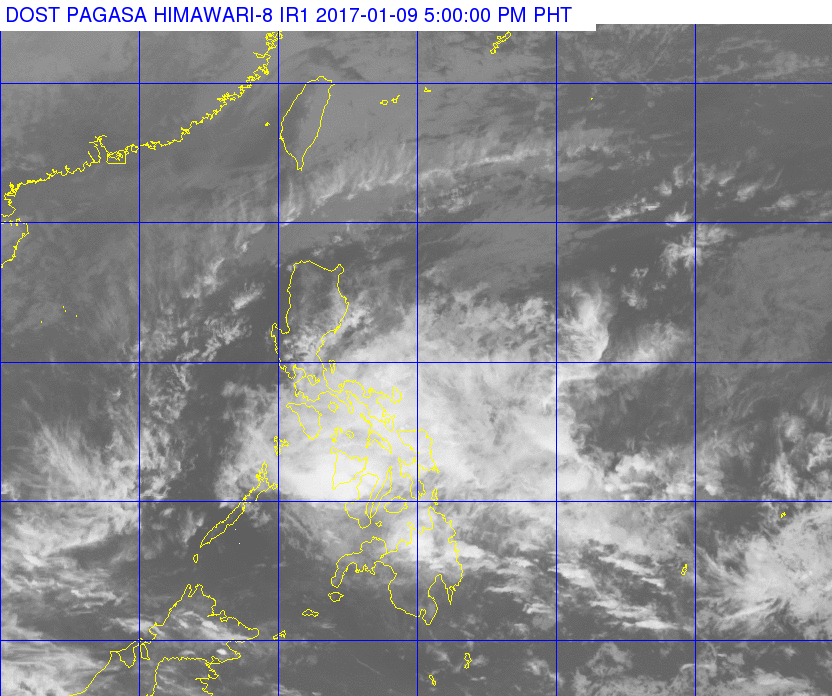Moderate-heavy rain in Bicol, Eastern Visayas on Tuesday