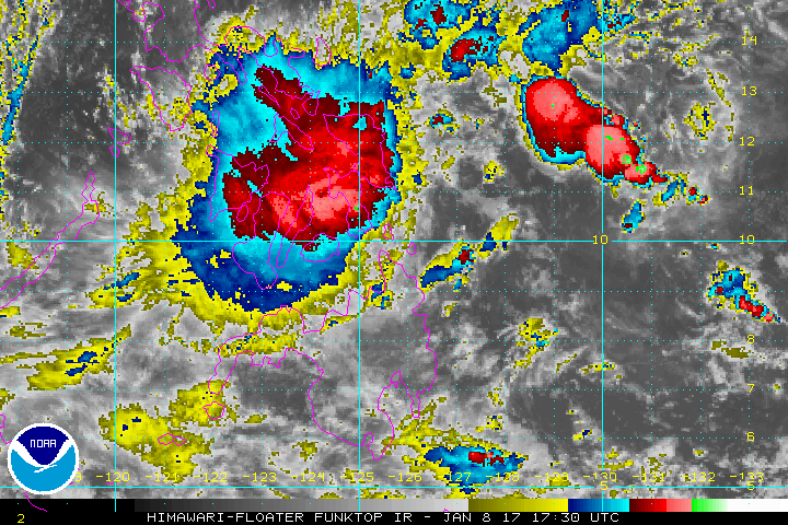 Tropical Depression Auring moving closer to Bohol