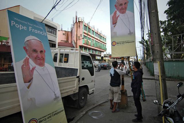 Pope requests removal of his posters in Leyte