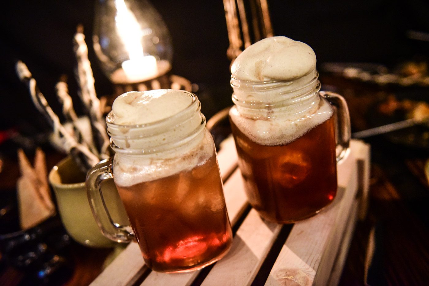BUTTERBEER. This potion has more of a kick than your usual creamy fizz drink. Photo by Alecs Ongcal/Rappler 