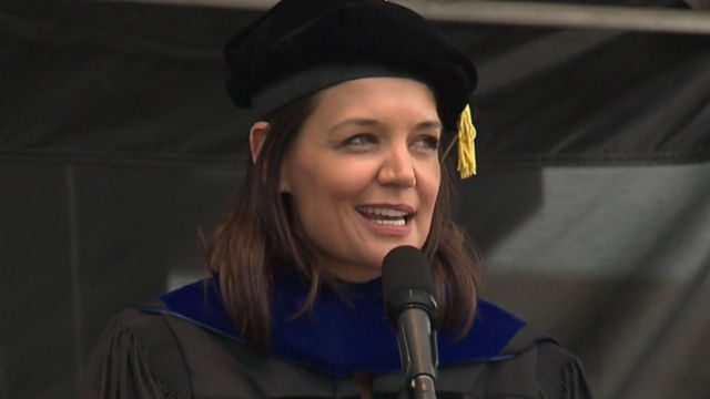 WATCH: Katie Holmes’ advice for graduating students