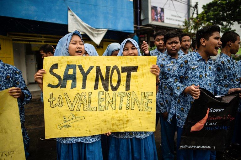 Valentine’s Day not feeling the love in Indonesia