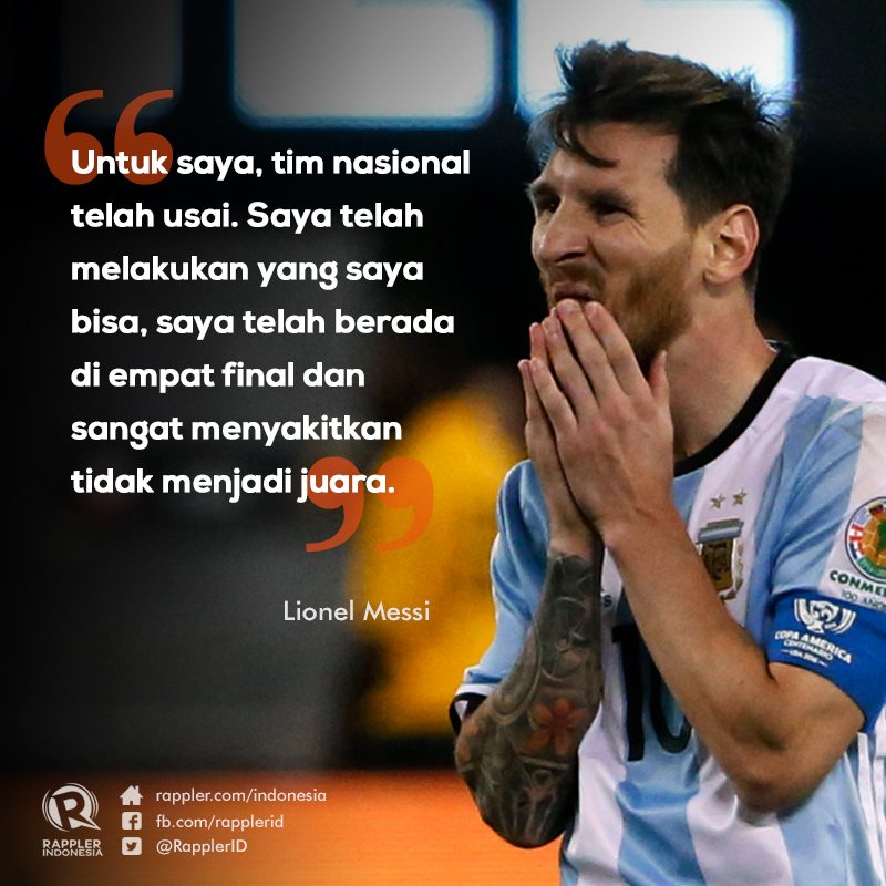 Argentina memohon agar Messi tidak pensiun