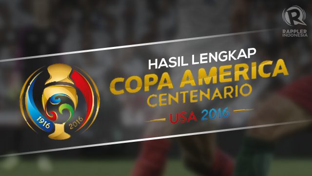 Hasil lengkap Copa America Centenario 2016