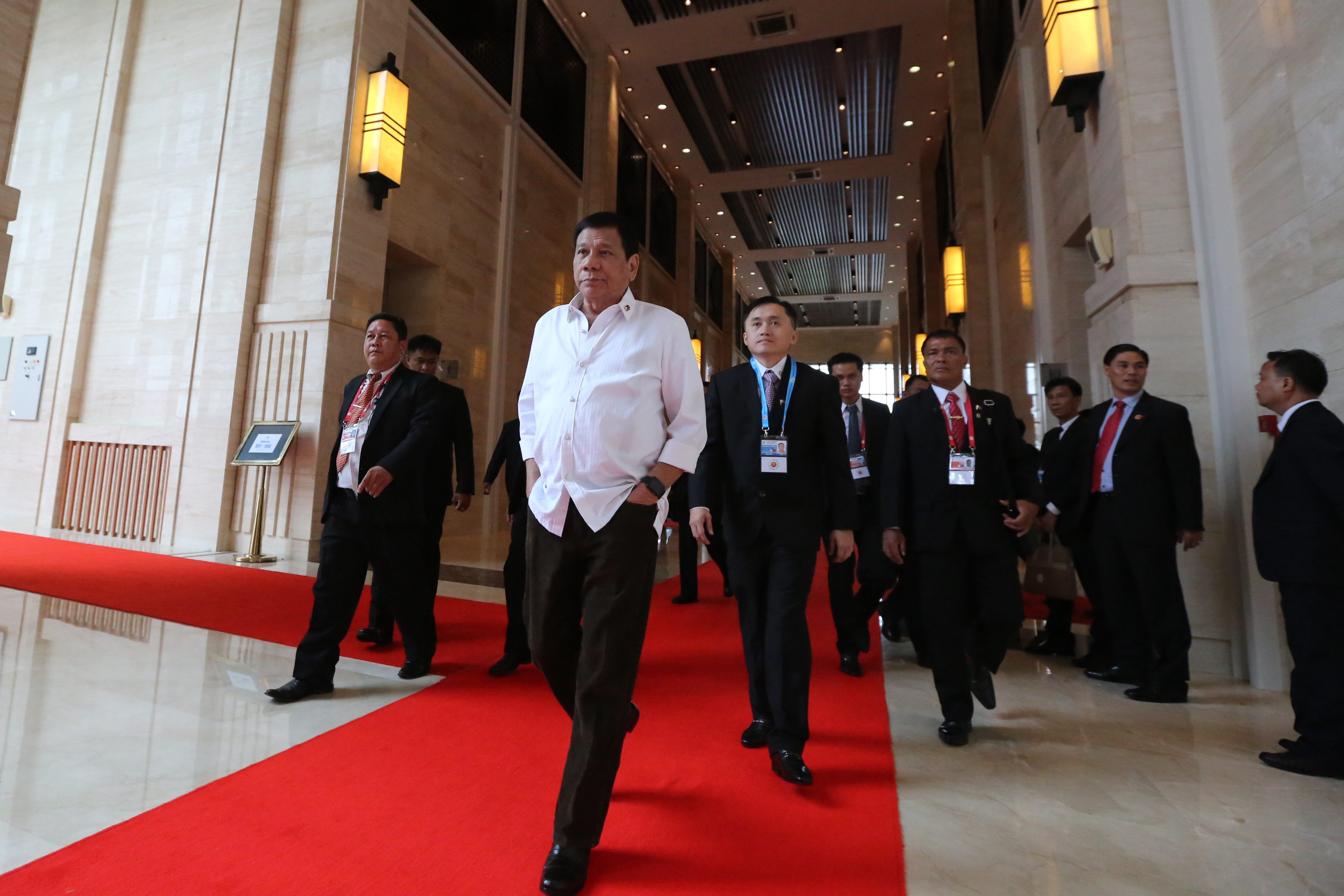 THIS YEAR'S HOST. President Rodrigo Duterte attends the 28th and 29th ASEAN Summit in Laos in September 2016. Presidential photo 