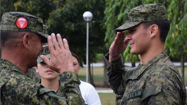 Matteo Guidicelli joins the Philippine Army’s Reserve Command