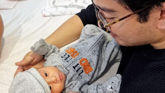 LOOK: Paolo Roxas meets baby siblings Pepe and Pilar