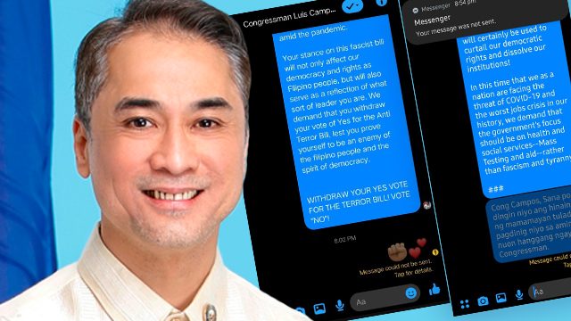 Makati lawmaker blocks Facebook messages on anti-terror bill vote