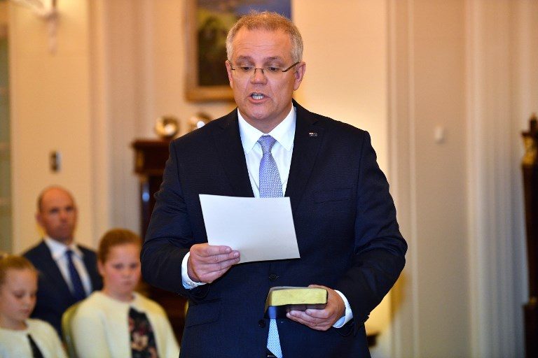 Scott Morrison sworn in as new Australian PM after bitter coup