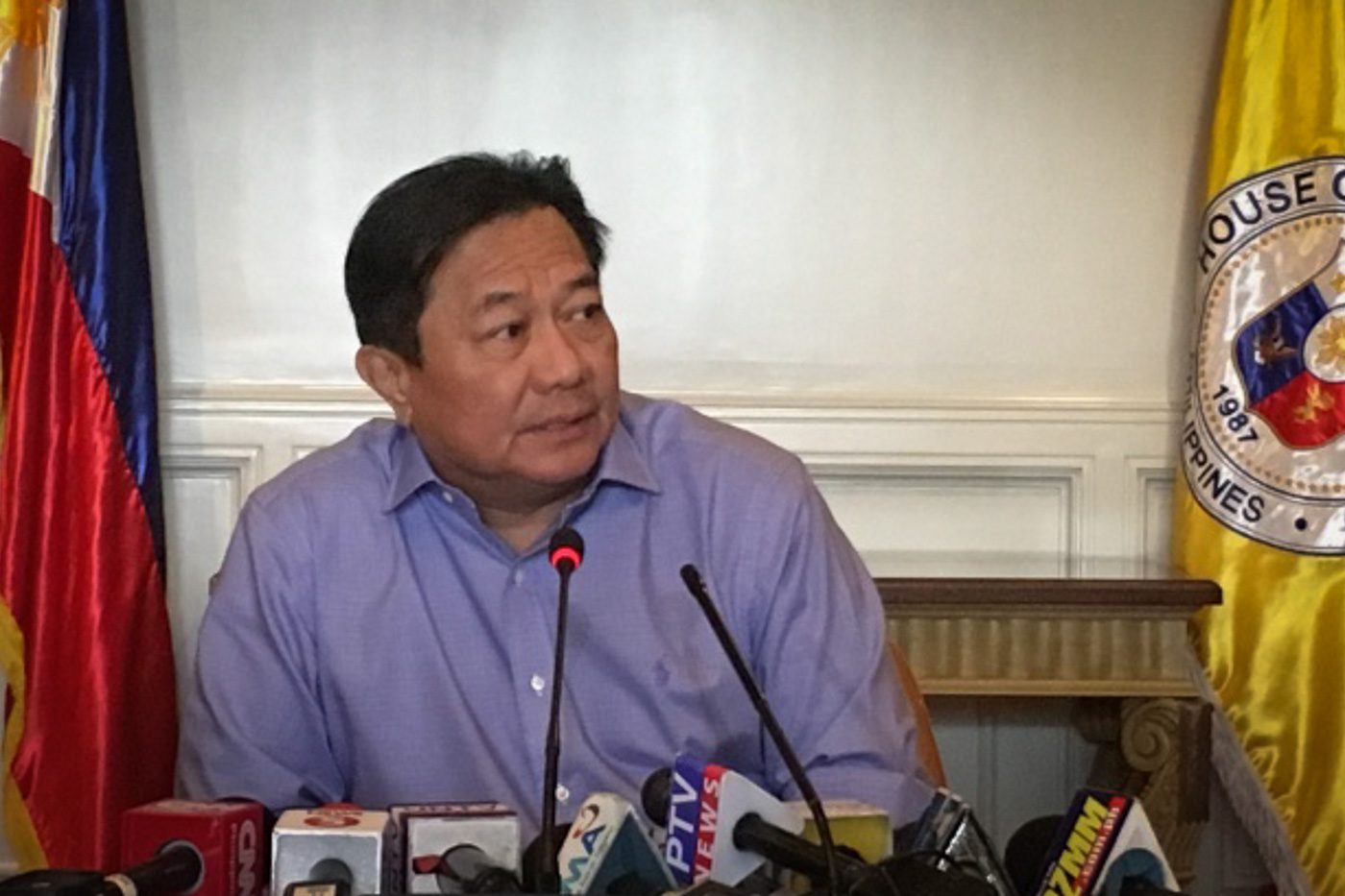 REPS IN THE NARCO LIST. Speaker Pantaleon Alvarez says is still mulling whether or not he would talk to the congressmen allegedly involved in drugs. Photo by Mara Cepeda/Rappler 