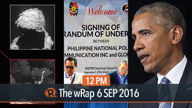 Duterte-Obama meeting, PNP app, Philae lander | 12PM wRap