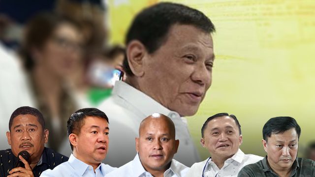 PDP-LABAN SLATE. These 5 make up the small slate of the ruling PDP-Laban party 