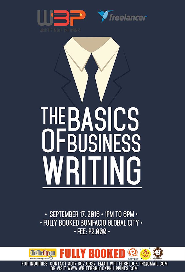 Invitation to a workshop: Learn the basics of business writing