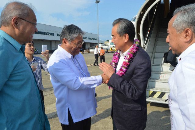 Wang Yi arrives in Davao amid joint exploration talks