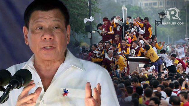 Duterte ‘satisfied’ with Nazareno security preps