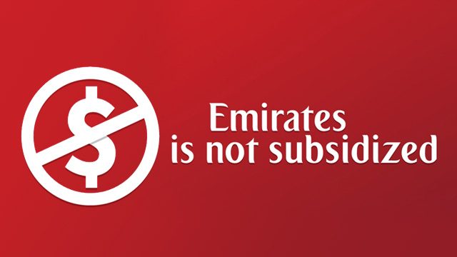 EMIRATES NOT SUBSIDIZED. Image from Emirates website 