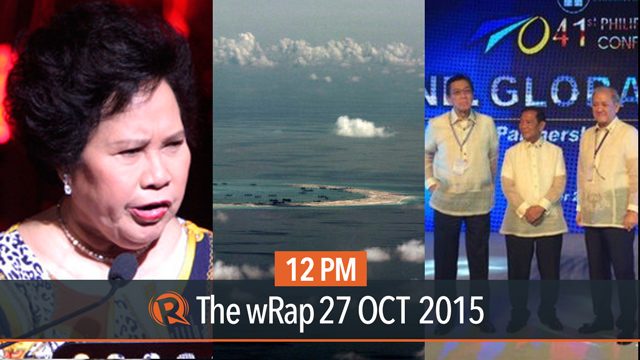 Miriam on corruption, Binay hits Aquino admin, US vs China | 12PM wRap