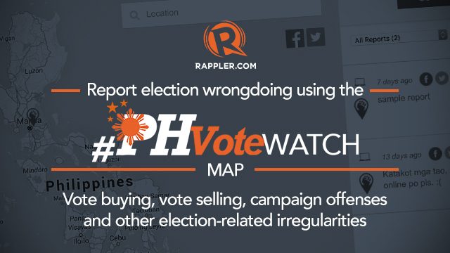 #PHVoteWatch: Report vote buying, other election wrongdoing