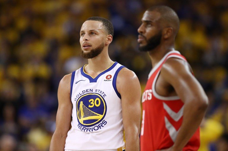Curry catches fire as Warriors bury Rockets by 41 for 2-1 lead in West finals