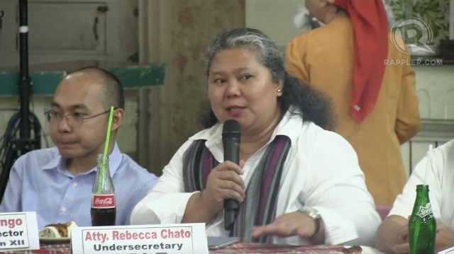 PROUD FISHERMAN'S DAUGHTER. Labor Undersecretary Rebecca Chato proudly says she was raised by a fisherman herself. Photo by Buena Bernal/Rappler 