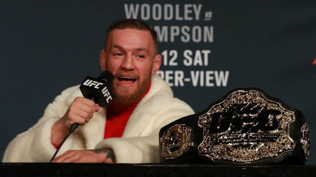 WATCH: Conor McGregor shows up as fans stage mock fight in Dublin