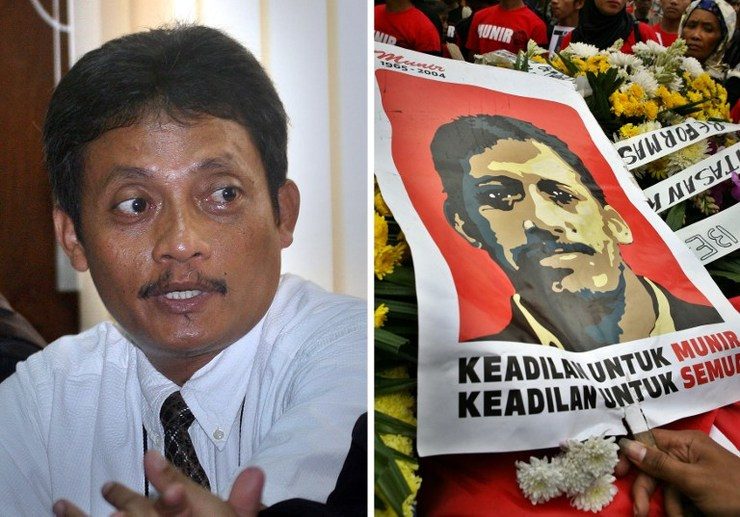 NO JUSTICE? Former Garuda Indonesia Airlines pilot Pollycarpus Priyanto (L) and supporters of slain human rights activisit Munir Said Thalib  during a rally in Jakarta in 2007. File photos by AFP
