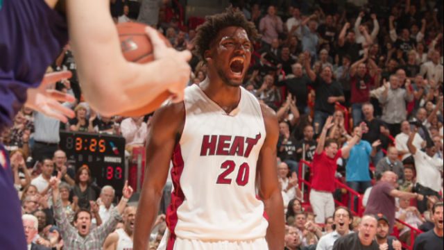 WATCH: Heat rookie Justise Winslow makes NBA debut in style