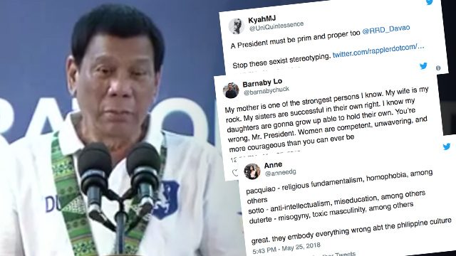 Women can’t stand threats? Netizens tell Duterte to ‘go back to the last century’