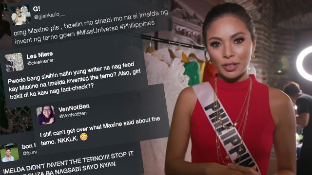 Tweeters call out Maxine Medina for saying Imelda Marcos invented the terno