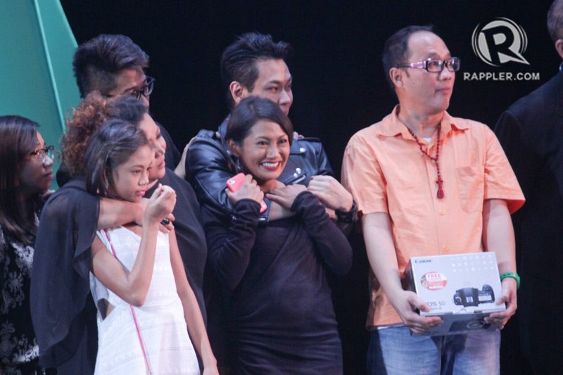 BEST FILM. The cast of 'Bwaya' on stage after winning Best Film under the New Breed category. Photo by Jude Bautista/Rappler