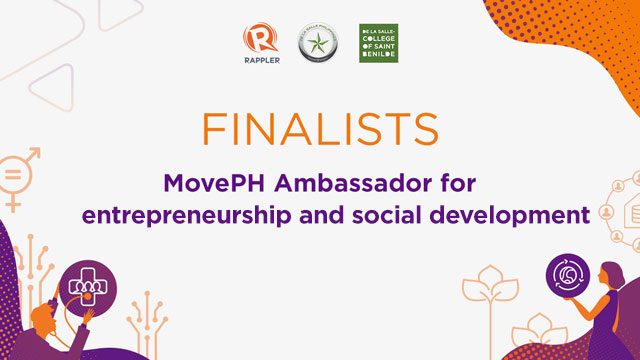 Meet the finalists for 2019 MovePH Ambassador for entrepreneurship and social development