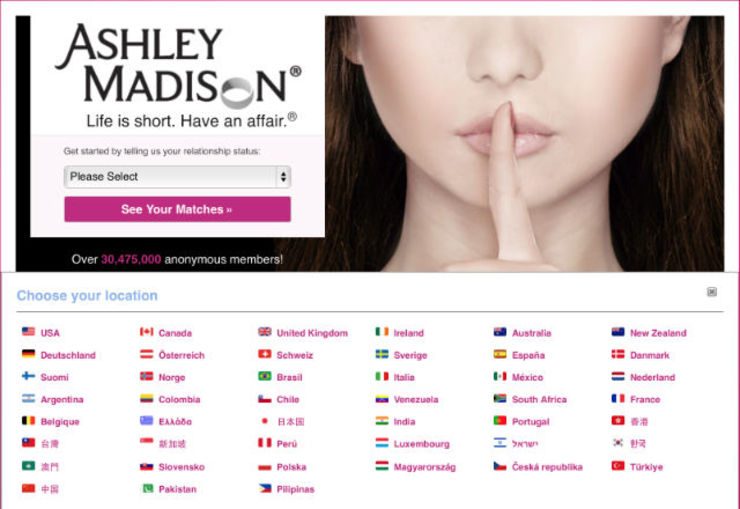 Cheaters at risk after hack at dating site Ashley Madison