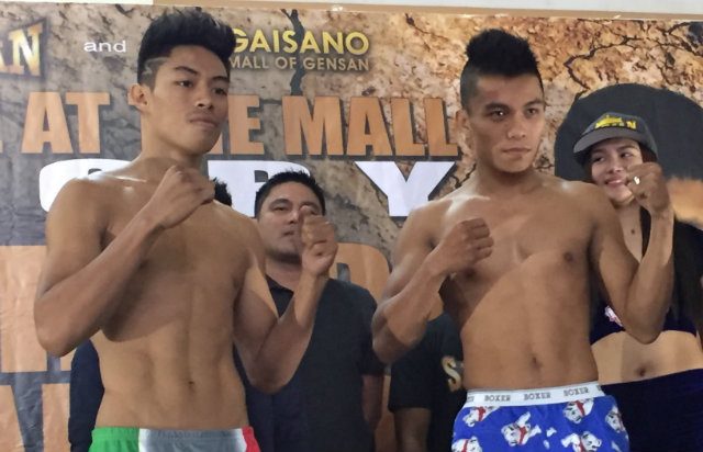 Reymart Gaballo (L) is just 19 years old but has already been a pro fighter for two years 