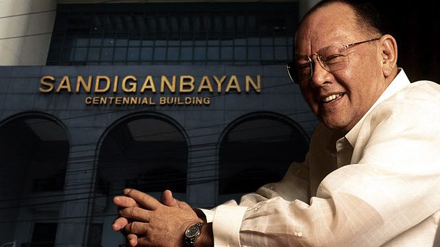Sandiganbayan denies Danding’s bid to dismiss ill-gotten wealth cases