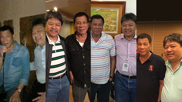 FRIENDS? Janet Napoles' lawyer Stephen David says he was close to President Rodrigo Duterte 'long, long time ago.' Photos from Stephen David's Facebook page   