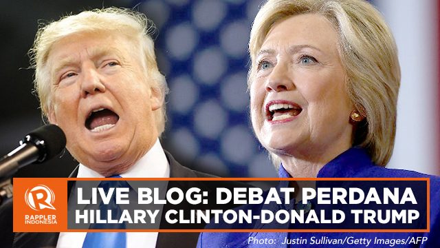 LIVE BLOG: Pertarungan perdana Clinton-Trump dalam debat publik