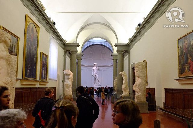 ROOM TO MOVE. Not as many people crowd the Accademia Gallery in December  