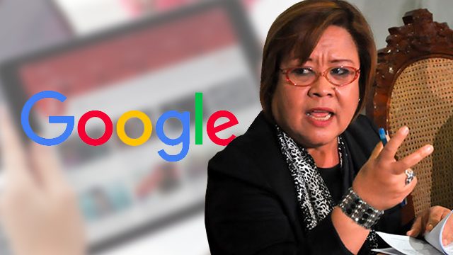 De Lima urges Google Philippines to take down fake content on YouTube