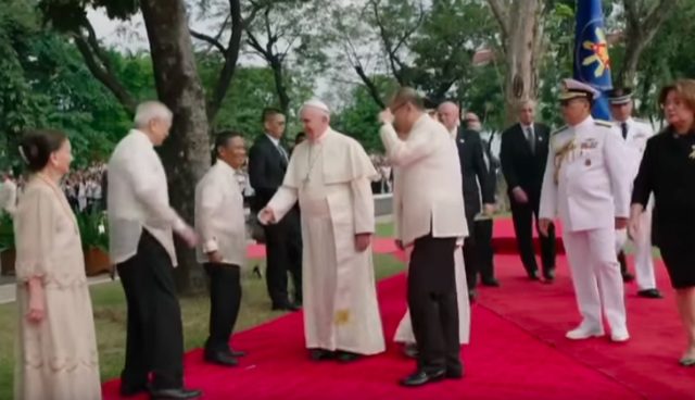 Pope Francis in Manila in January 2015. Screenshot from RTVM 