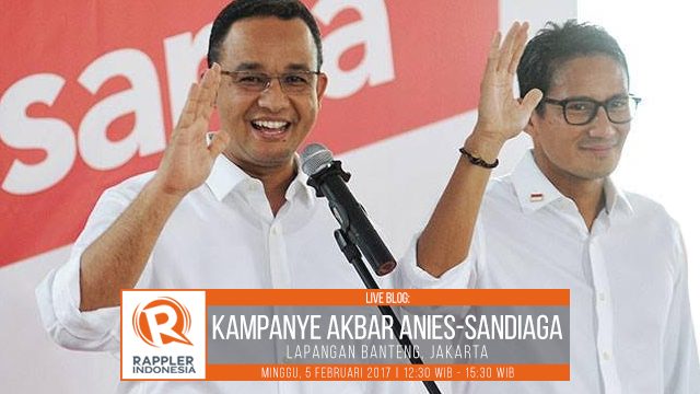 LIVE BLOG: Kampanye akbar Anies-Sandiaga di Lapangan Banteng