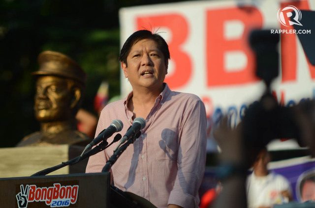 AGAINST. Senator Bongbong Marcos believes that Filipinos can have quality education even without the K to 12 program. File photo by Alecs Ongcal/Rappler  