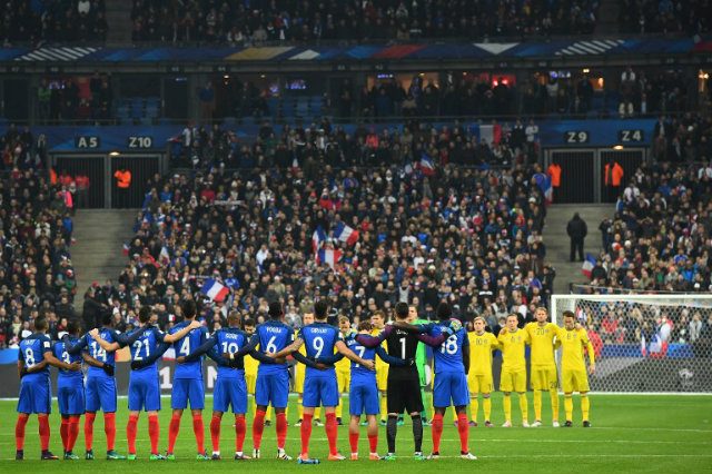 Stade de France falls silent for terror victims