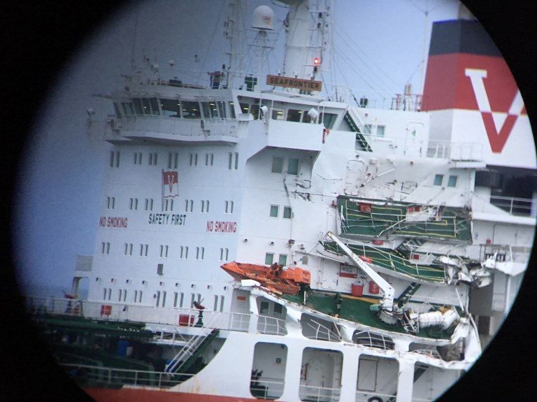 Tanker, freighter collide off Britain