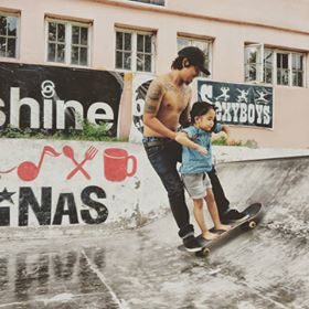 BONDING. Angelo Lago guides daughter Jazzy Hannah while riding a skateboard. Photo from Angelo Lago 