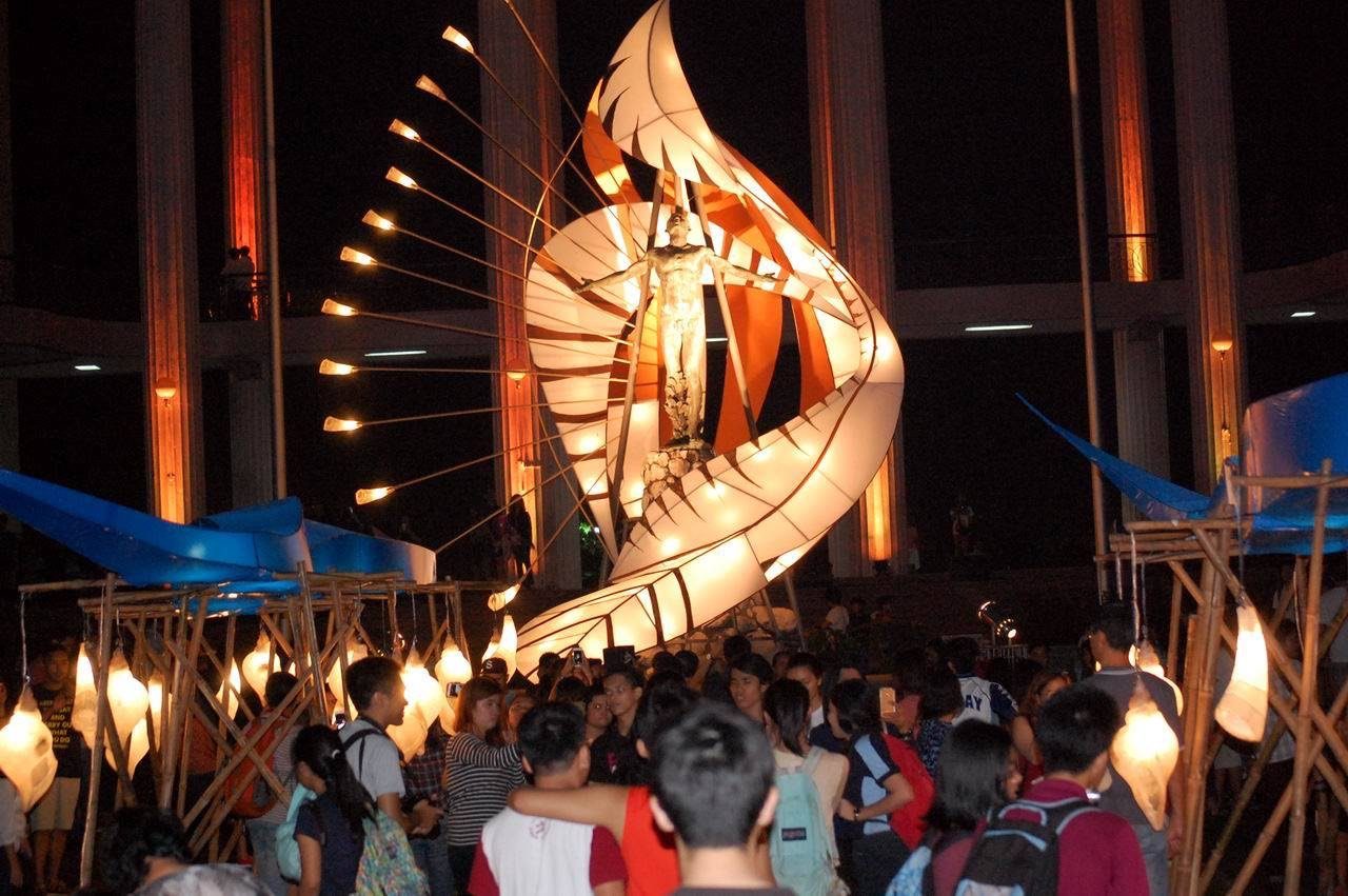 WATCH: Giant UP lantern shines, and it has a political message
