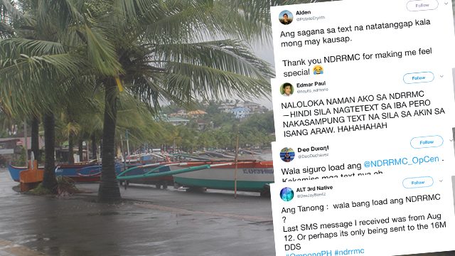 Missing textmate? Netizens look for NDRRMC mobile alerts