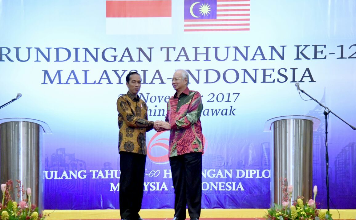 TERIMA KASIH. Perdana Menteri Najib mengucapkan terima kasih karena Indonesia tidak lagi mengirimkan kabut asap. Foto oleh Biro Pers Istana 